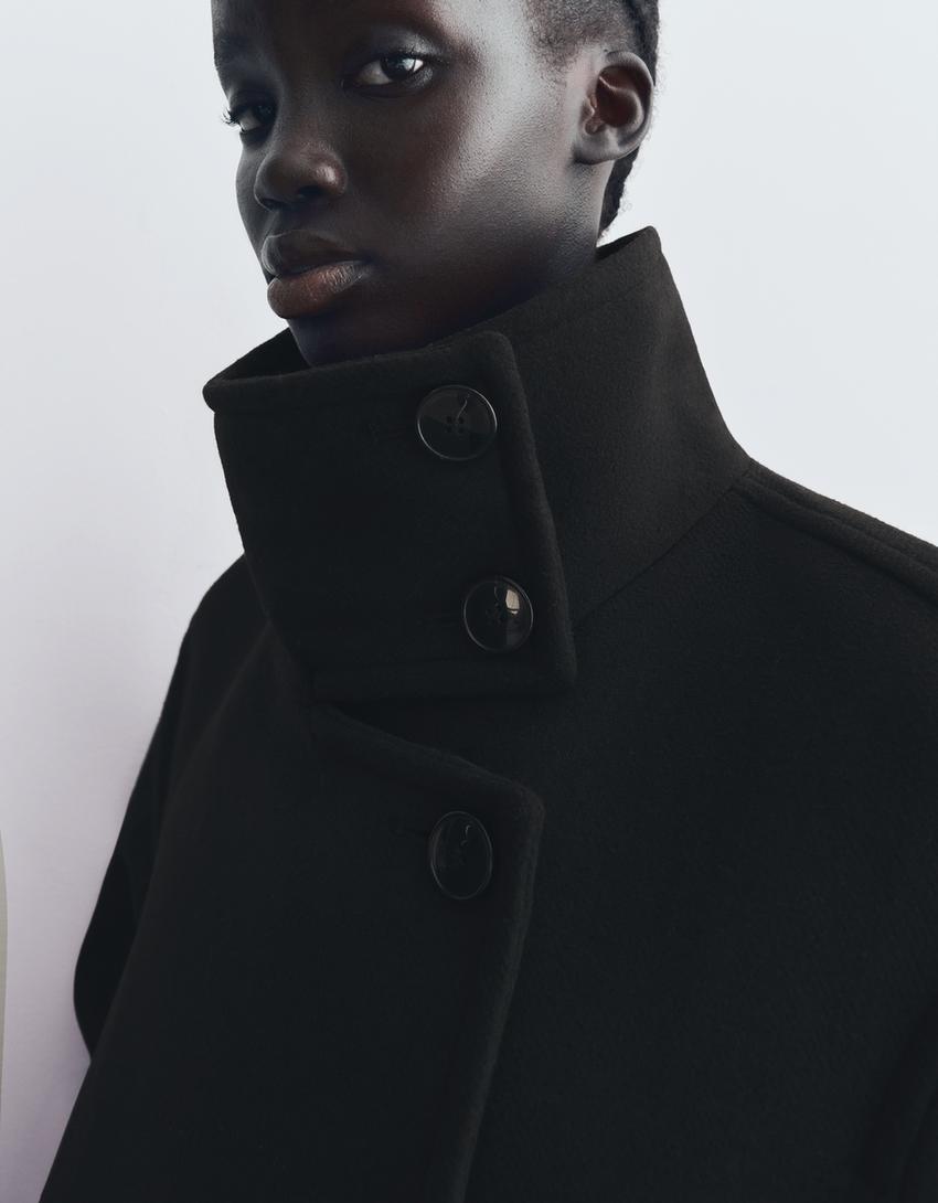 Long High Neck Coat