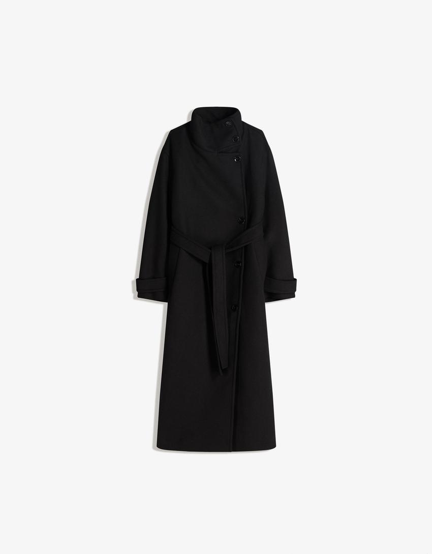 Long High Neck Coat