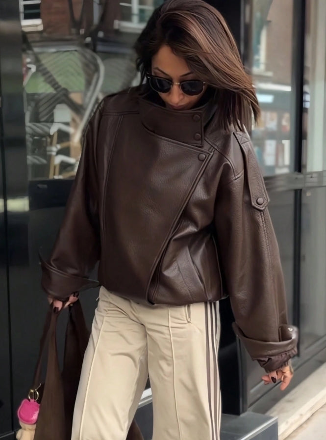 Rosaline | Leather Coat
