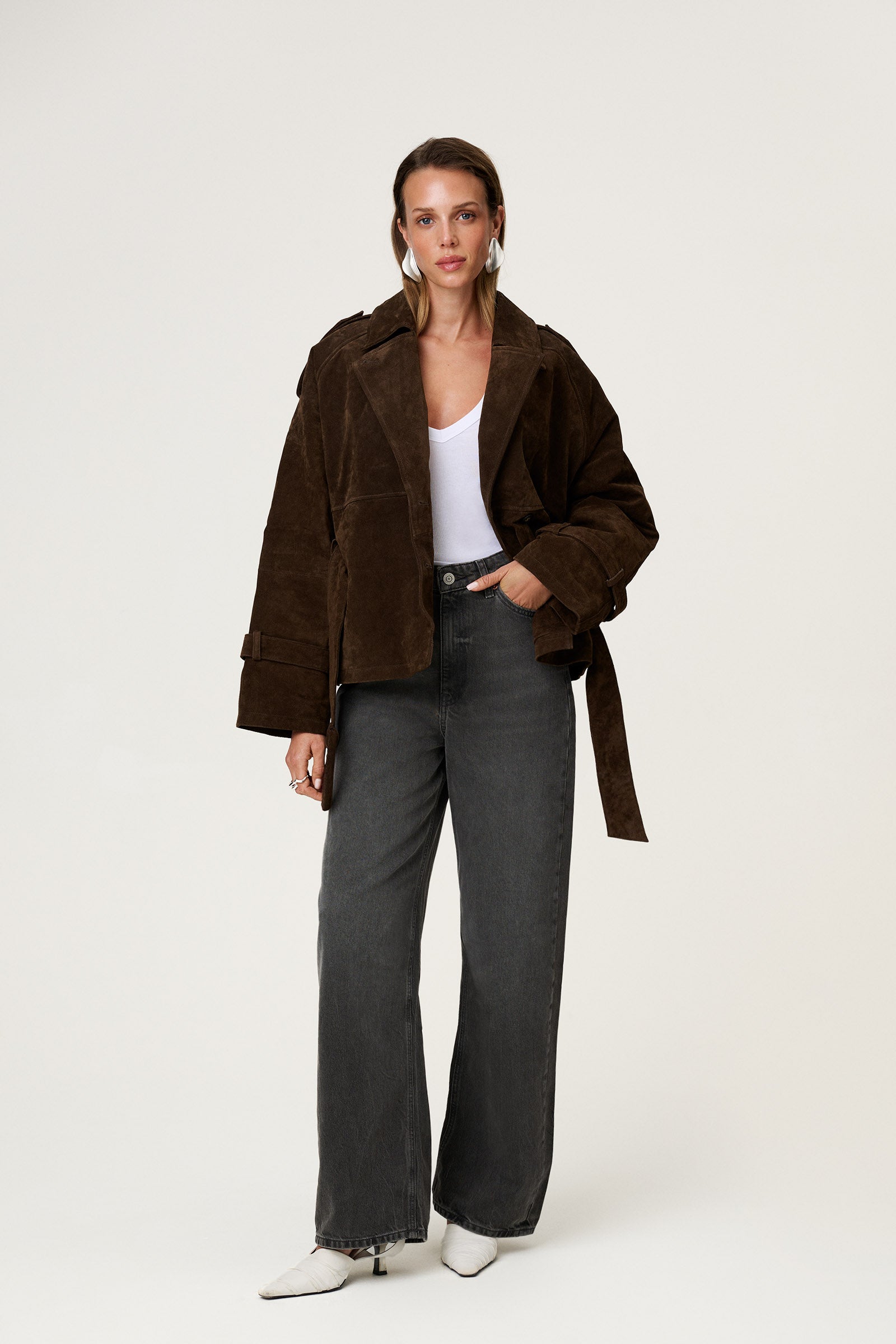 Liora | Cropped Trench Coat
