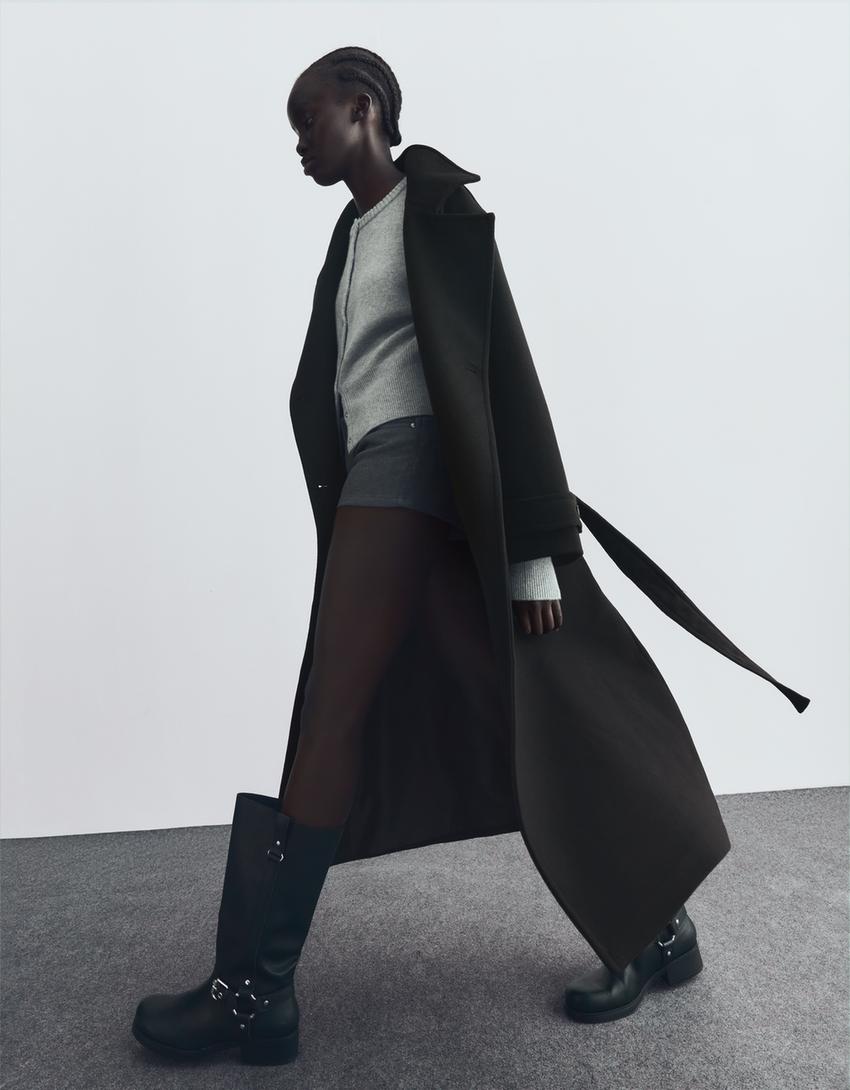 Long High Neck Coat