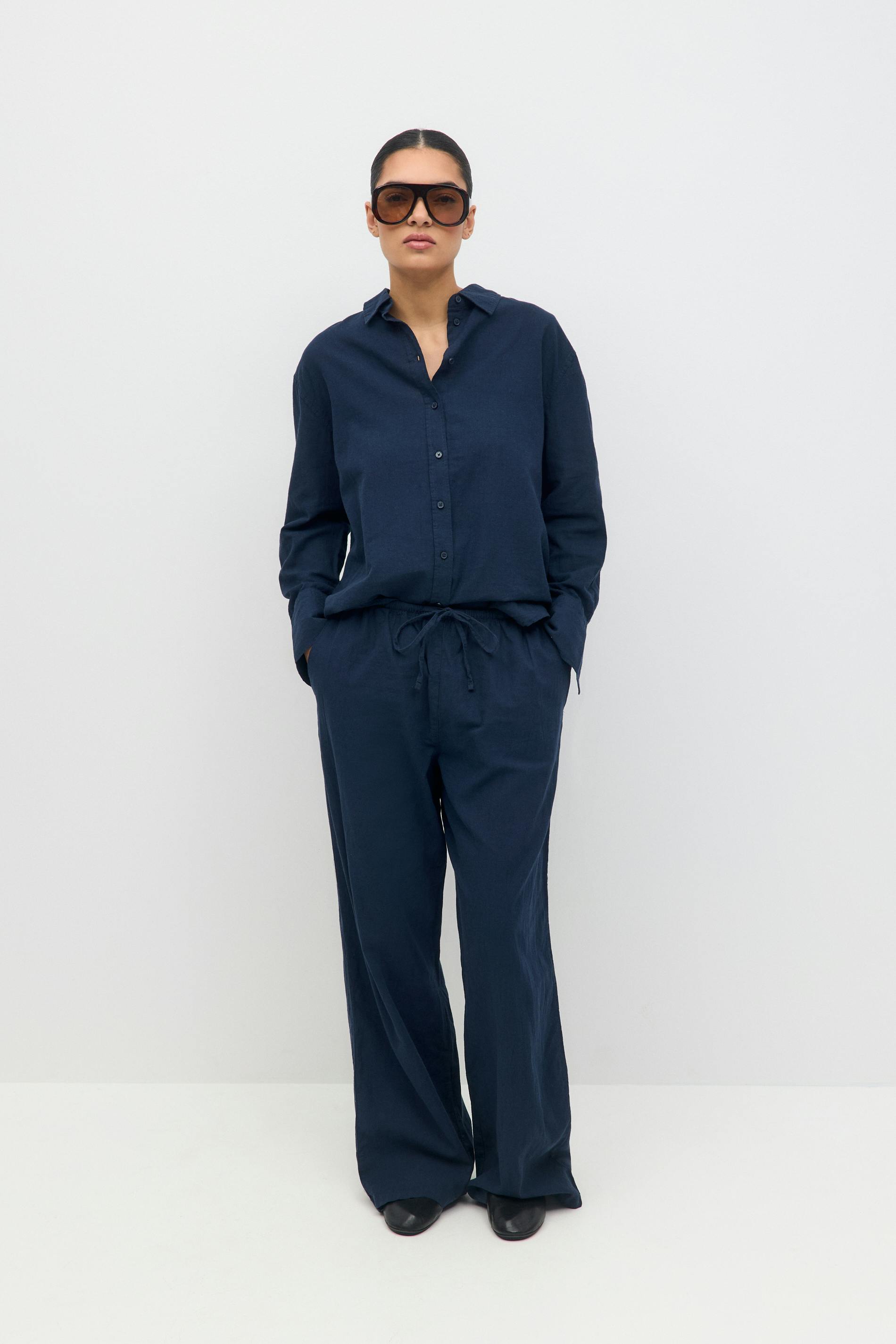 Amaya Linen Blend Trousers