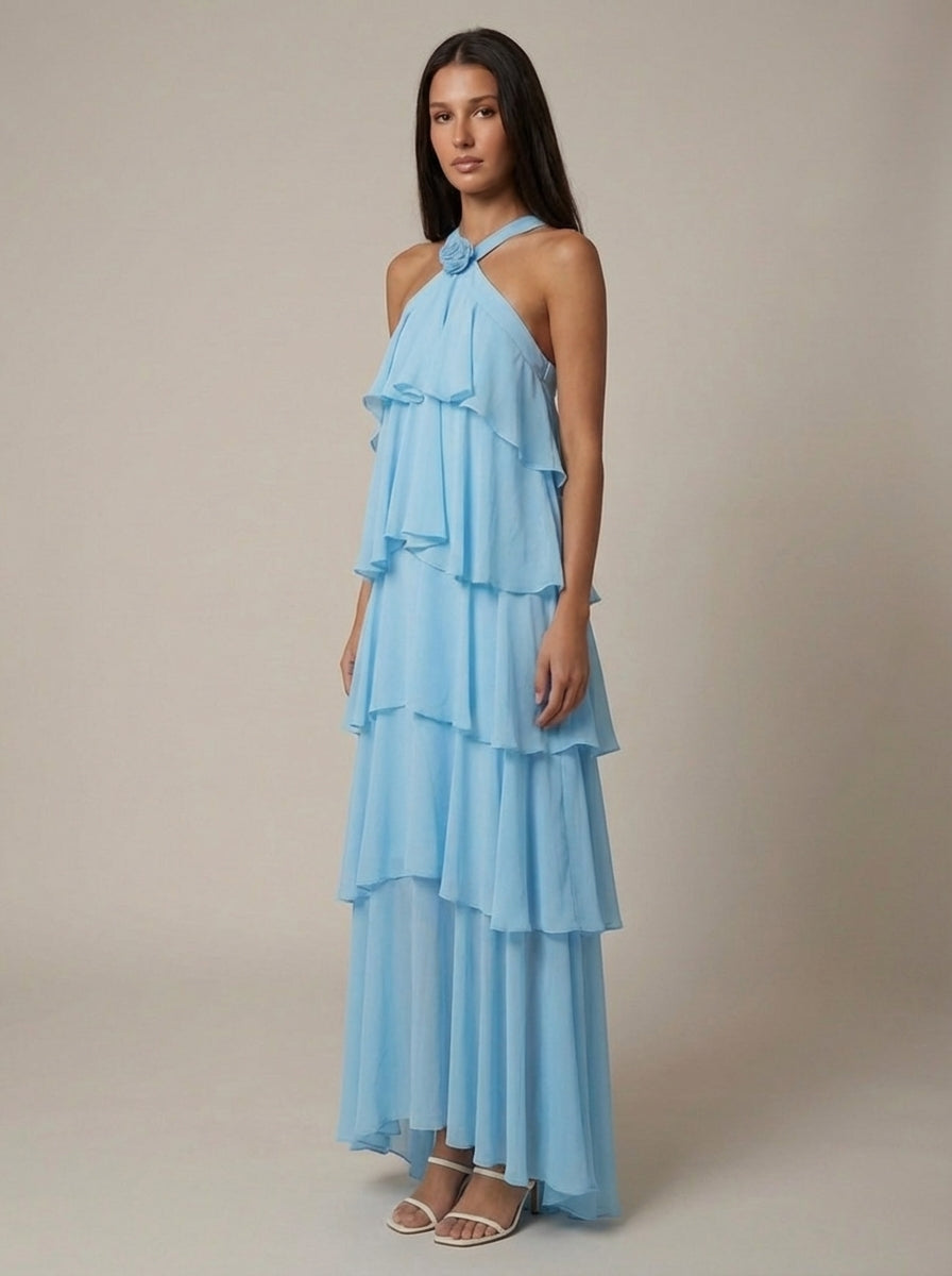 sachin and babi light blue dress Semi-Formal Midi Party Dress with Short Sleeves Black / 12