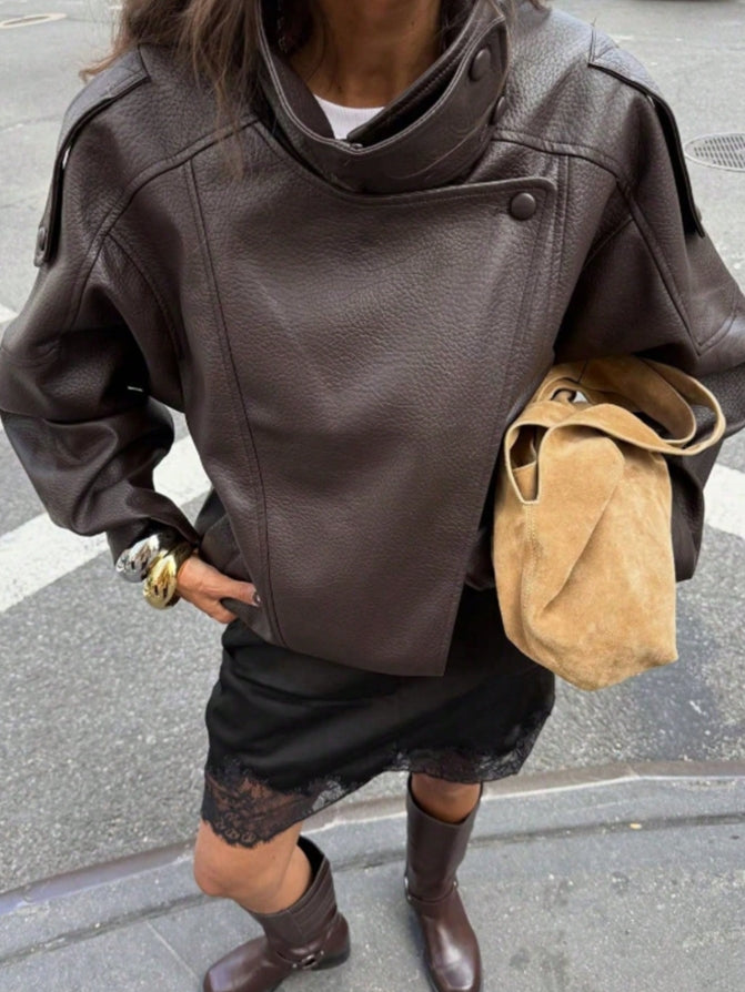 Rosaline | Leather Coat