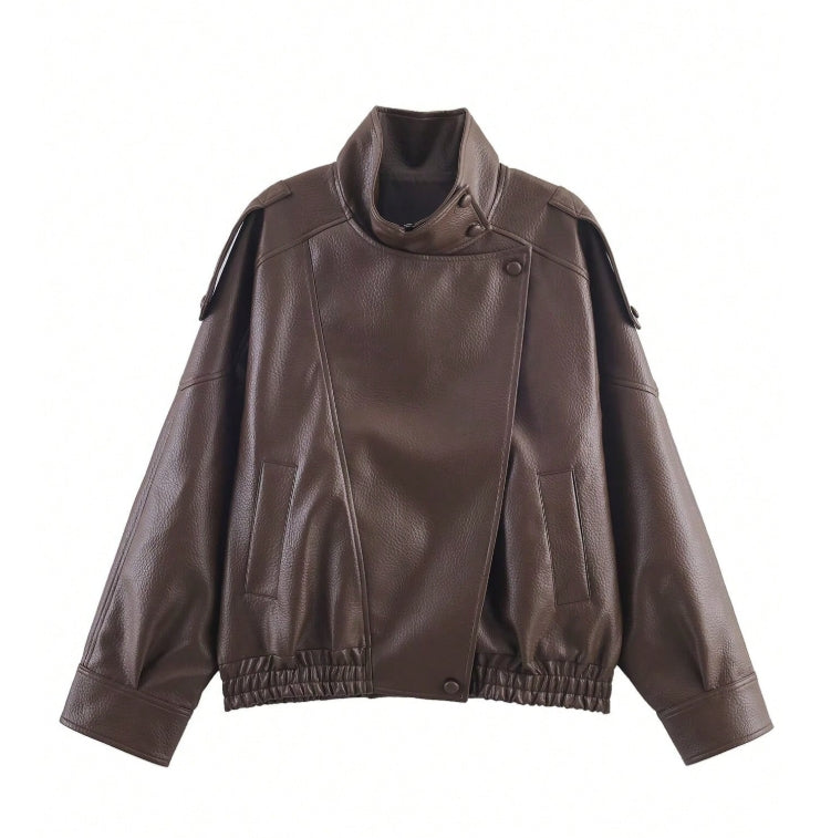 Rosaline | Leather Coat