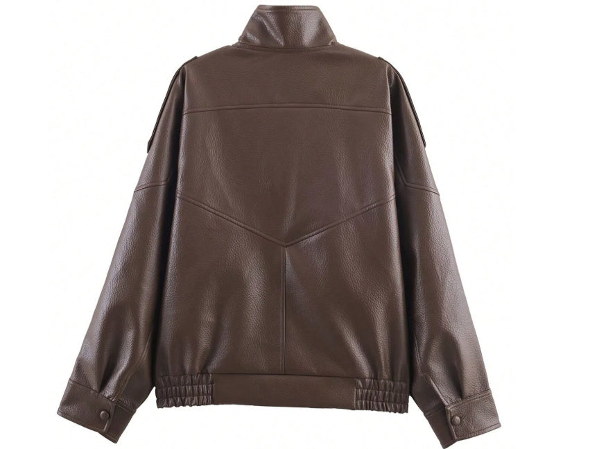 Rosaline | Leather Coat