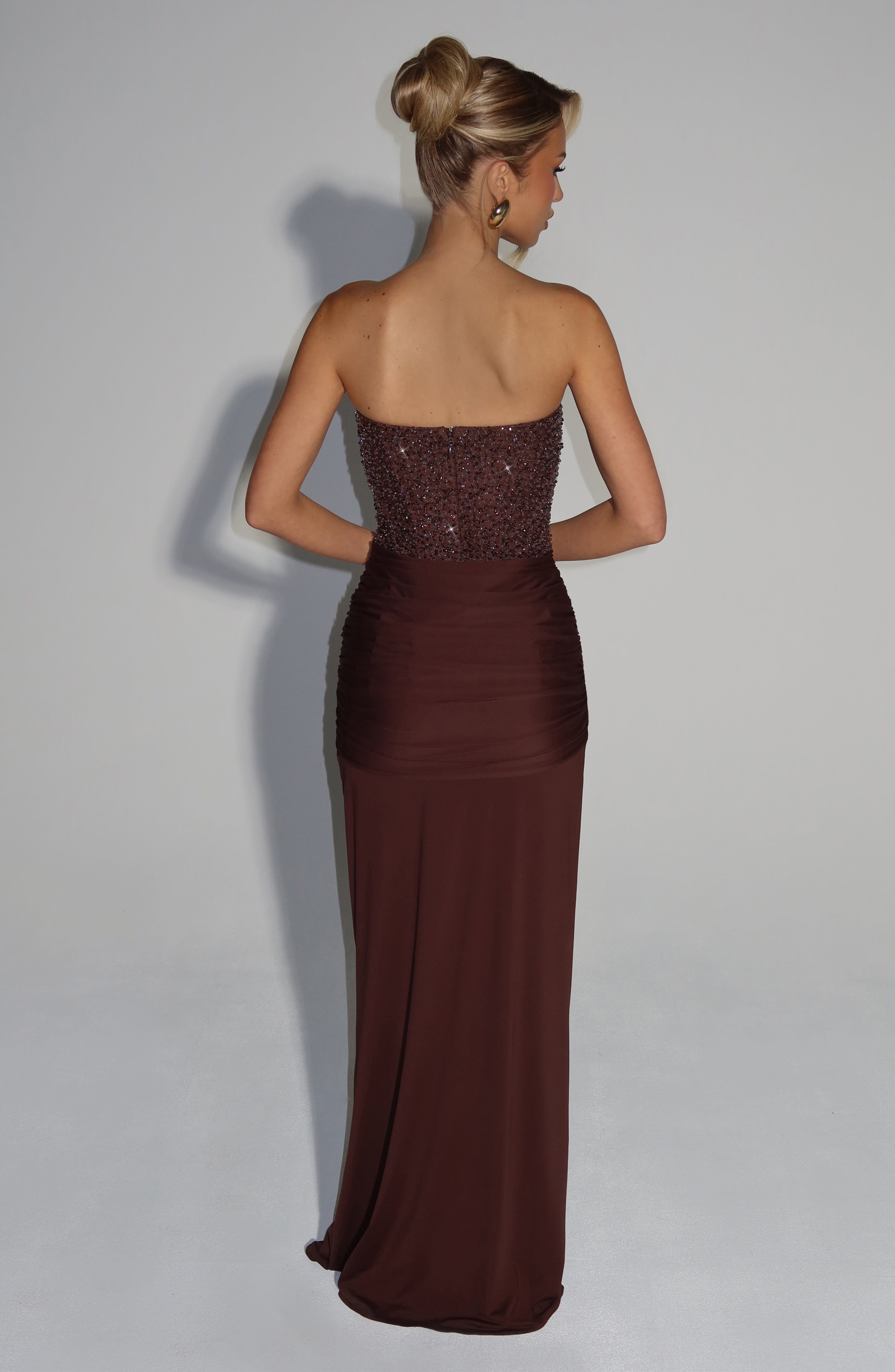 Elina | Elegant Plum Brown Maxi Elina | Elegant Plum Brown Maxi