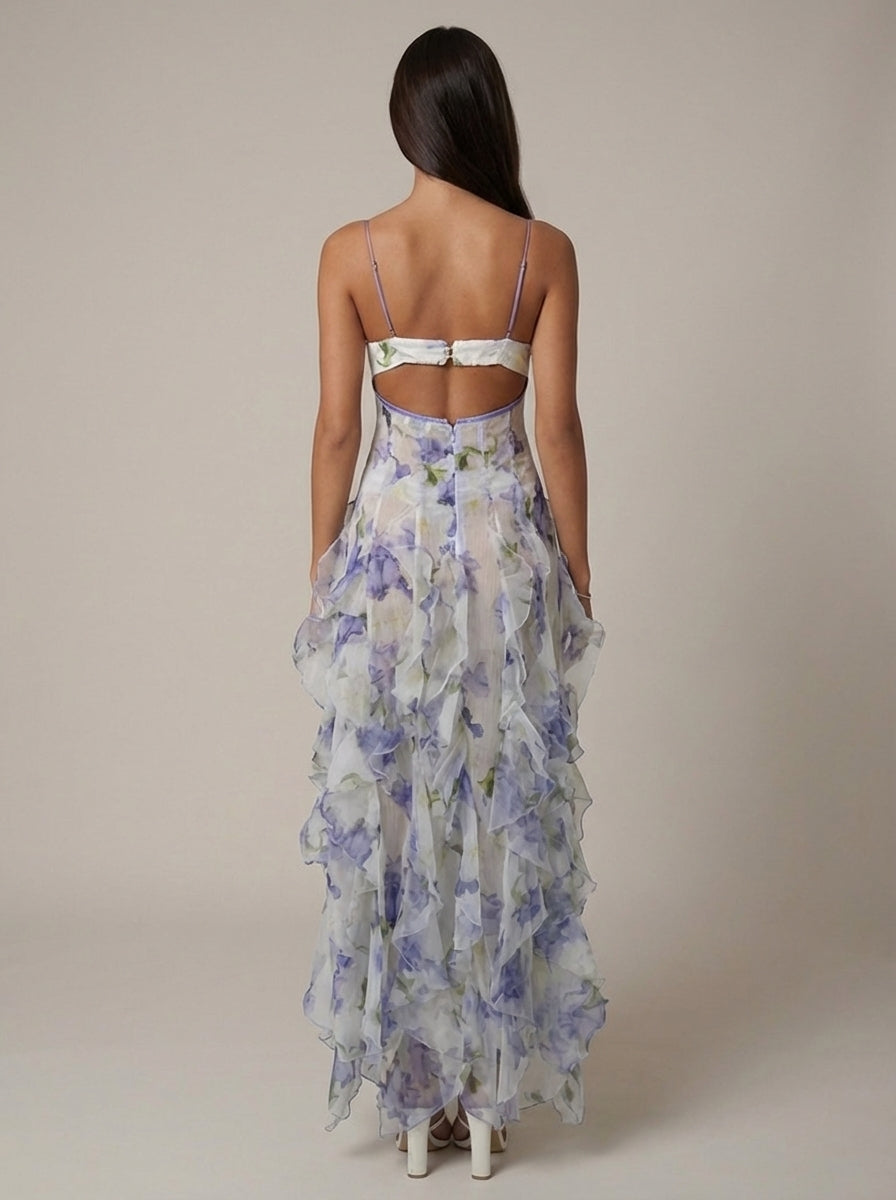 gabriela ruffled maxi dress Gabrielle Ruffle Dress